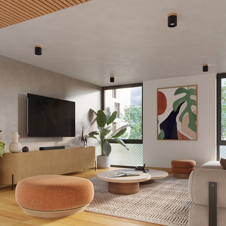 SOLLUX Stropní svítidlo pro povrchovou montáž RIF GU10 Černá skandinávská trubice