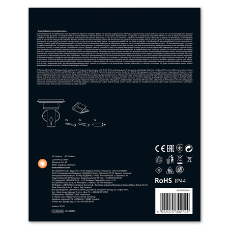 Solární zahradní nástěnná lampa LED fasádní lampa 6W černá ENDURA STYLE LEDVANCE