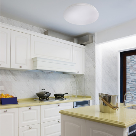 LED stropní koupelnový plafon ORLANDO 12W IP44 4000K White Round