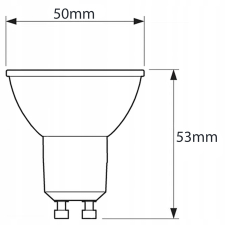 10x Žárovka LED GU10, 6W = 50W 580lm 3000K Teplá bílá 120° Skleněná LUMILED