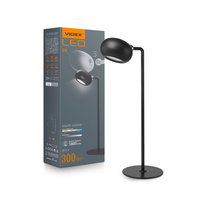 Stolní lampa LED 3W 300lm 5500K studená černá stmívatelná Videx