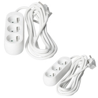Síťový prodlužovací kabel Zástrčka 3 x uzemněná zásuvka Napájecí pásek 3m Bílá Linea Kobi