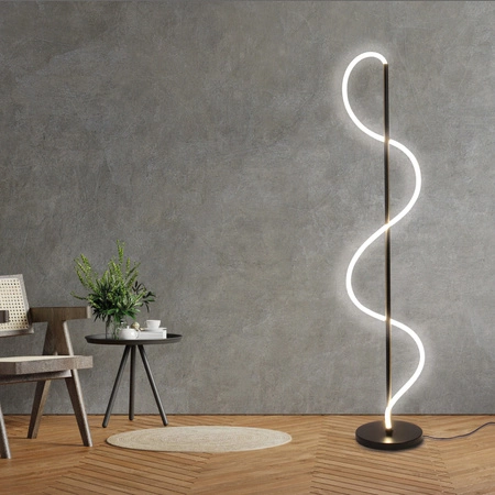 LED stojací lampa 36W 4300lm 4000K neutrální černá Emma Sanico Goldlux