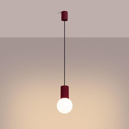 Závěsné svítidlo s převisem G9 Round Maroon Modern Matte Halo Sollux