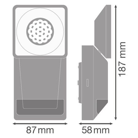 LED reflektor 8W 750lm 4000K IP55 bílý se senzorem pohybu a soumraku LEDVANCE Pro Spot Endura