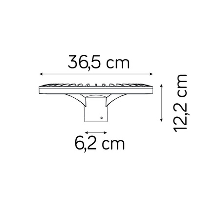 Stínidlo pro venkovní zahradní lampu STER 44W 4000K IP65 Su-Ma