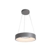 LED stropní závěsné svítidlo 24W 1500lm 3000-6000K CCT Dálkově stmívatelný časovač šedá Minimalistická Adeline Rabalux