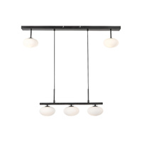 Stropní závěsné svítidlo 5 x G9 Black Industrial Calista Rabalux