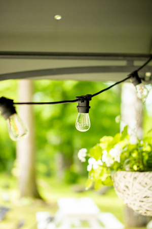 Venkovní zahradní girlanda světelný řetěz 20m 20xE27 LED 1.3W