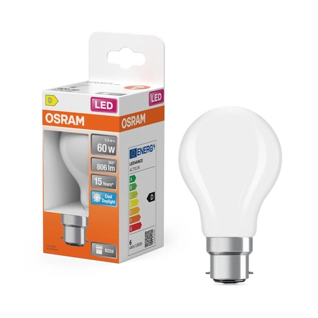 LED žárovka A60 B22d 5,9W = 60W 806lm 6500K Cold 300° STAR CLASSIC Osram