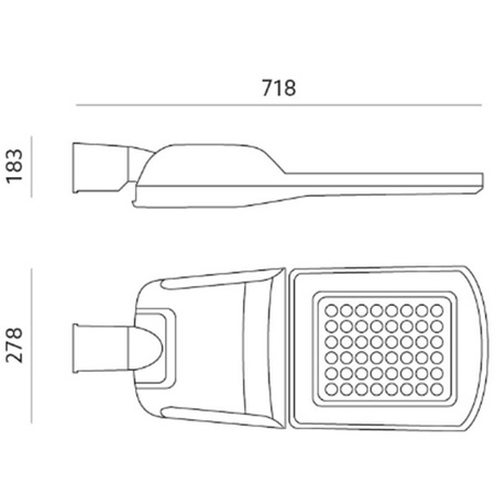 LED pouliční lampa Nové pouliční svítidlo 100W 17000lm 4000K KOBI