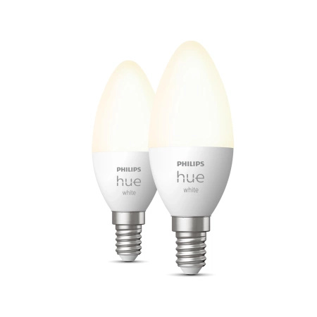 2PAK LED žárovka E14 B39 5,5W 2700K teplá PHILIPS HUE White Bluetooth Zigbee