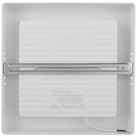 LED stropní svítidlo pro povrchovou montáž 18W Square 4000K GLOW White LUMILED
