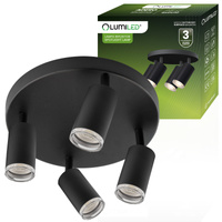 Stropní bodové svítidlo GU10 IP44 ADERO Black Lumiled LED Spot Reflector