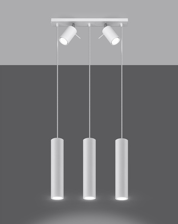 LED RING závěsné stropní světlo 5xGU10 závěsné pohyblivé reflektory bílé SOLLUX