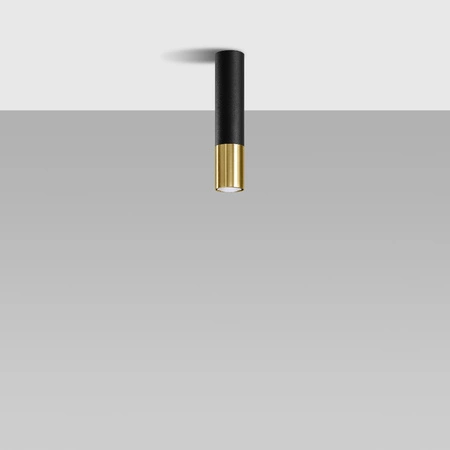 Svítidlo pro povrchovou montáž LOOPEZ GU10 Spot Tuba Elegant Black and Gold SOLLUX