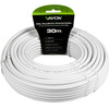 Anténní koaxiální kabel měděný gelový CU pozemní 4K Full HD bílý 30M VAYOX