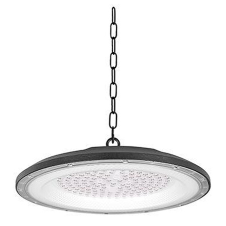 LED High Bay Industrial Pendant Lamp 100W 11000lm 4500K neutrální bílá 90° Black White IP65 Dsp Masterled