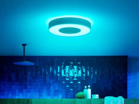 Plafond LED Xamento Povrchové stropní svítidlo do koupelny bílé 52,5W 42,5cm IP44 CCT RGB PHILIPS HUE Bluetooth