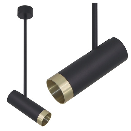 Bodové stropní svítidlo GU10 černé zlaté PORTO Sanico Goldlux