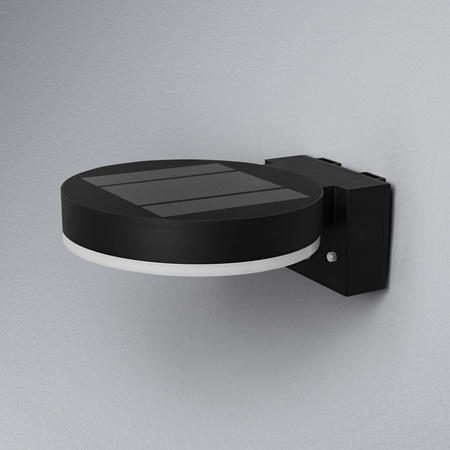 Solární zahradní nástěnná lampa LED fasádní lampa 6W černá kulatá ENDURA STYLE LEDVANCE