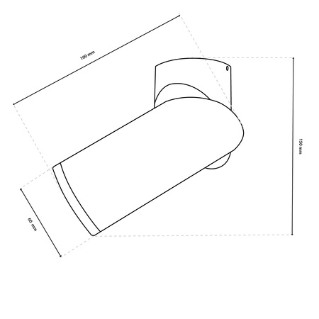 1x GU10 Stropní LED svítidlo, SPOT TUBA Reflektor Halogenová Úprava TABULA LUMILED