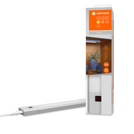 Podskříňová lampa Lineární LED 4W 290lm 3000K Teplá bílá s pohybovým senzorem Stmívatelné 30cm Lineární LED Slim LEDVANCE