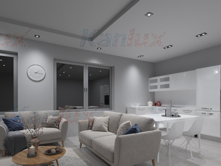 Bodové svítidlo LED GU5.3 Square Black Morta Kanlux pro zápustnou montáž