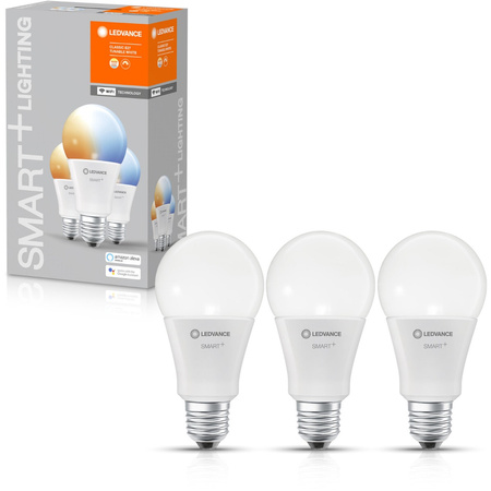 3x LED žárovka E27 A75 14W 1521lm CCT LEDVANCE SMART+ WiFi Stmívatelné
