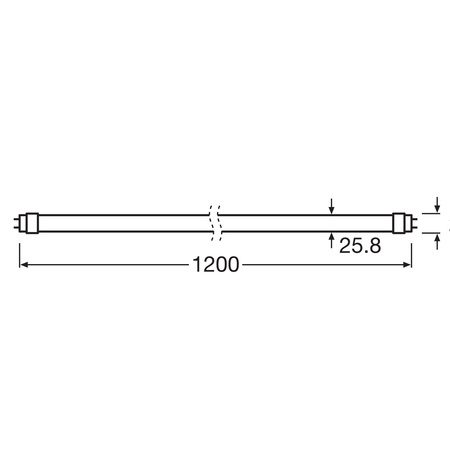 LED zářivka G13 T8 15W = 36W 1150lm 2500K Warm 100° 120cm LED TUBE EM FLUORA Osram