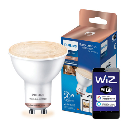 LED žárovka GU10 4,7W = 50W 2700-6500K SMART WiFi Philips WiZ