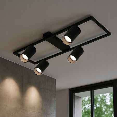 Lustr Stropní svítidlo Dekorativní 4x GU10 Black Masterled