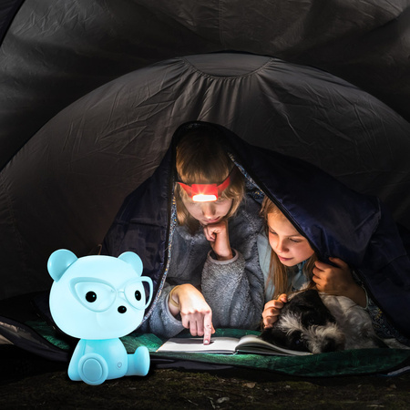 Dekorativní LED svítidlo 2,5 W 59 lm modré stmívatelné Medvídek Sanico Goldlux