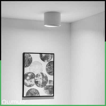 Povrchová montáž HALOGEN SPOT TUBA Movable GU10 AR111 Round White 100mm TELES LUMILED