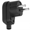 Úhlová elektrická zástrčka UNI-SCHUKO Zástrčka s odnímatelným uzemněním Černá ORNO