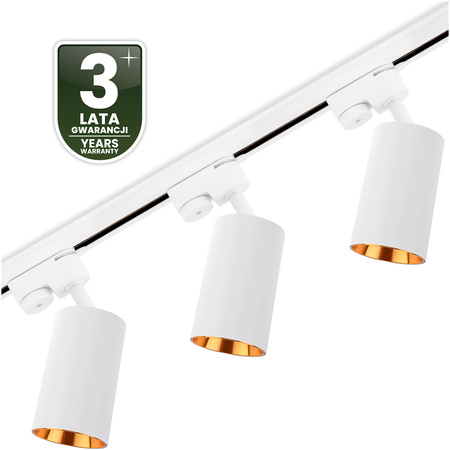 Osvětlovací lišta 1m + 3x reflektor lištový, GU10 Bílý Zlatý SAGI LUMILED