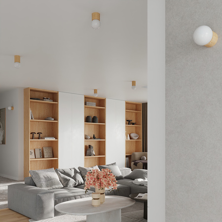 BOOMO G9 Dřevěná stolní lampa na nočním stolku Moderní SOLLUX