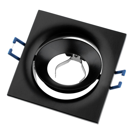 Halogenové zapuštěné stropní čtvercové pohyblivé svítidlo černé GU10