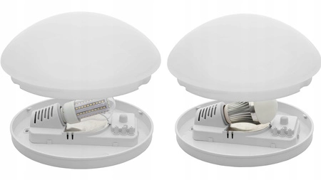 Plafond LED stropní svítidlo se senzorem pohybu Povrchová montáž E27 IP44 Kulaté bílé PIRES KANLUX