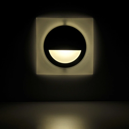 LED zahradní svítidlo pro zapuštěnou montáž na schodiště 3W 40lm IP44 4000K černá Q5 GOLDLUX (Polux)