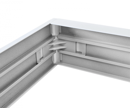 Rámeček pro povrchovou montáž pro LED panely 60x60 Hliník Vysoký 70 mm Bílý Ecolight