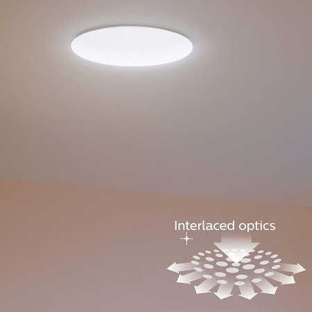 MOIRE přisazená LED stropní lampa 6W 4000K 22cm bílá kulatá PHILIPS