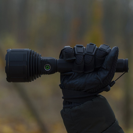 Taktická dobíjecí vojenská LED svítilna ruční USB XHP9090 3000lm dlouhá Pro VA0043 Vayox