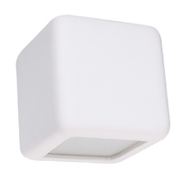 LED nástěnné svítidlo NESTA E27 Nástěnné svítidlo Keramická kostka Bílá SOLLUX