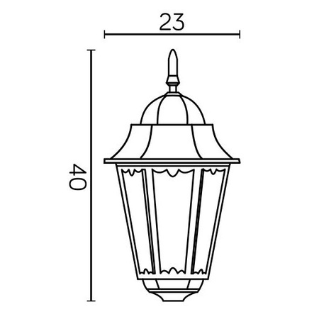 Hlava stínidla pro venkovní stojací zahradní lampu Retro Classic II K 1018 H E27 Su-Ma