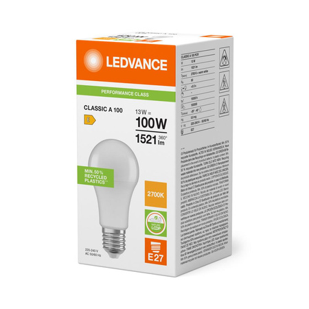 LED žárovka A60 E27 13W = 100W 1521lm 2700K teplá bílá LEDVANCE