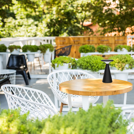 Venkovní dekorativní stolní lampa LED 1,8 W 160 lm 2700K teplá černá IP44 stmívatelná Paros Sanico Goldlux