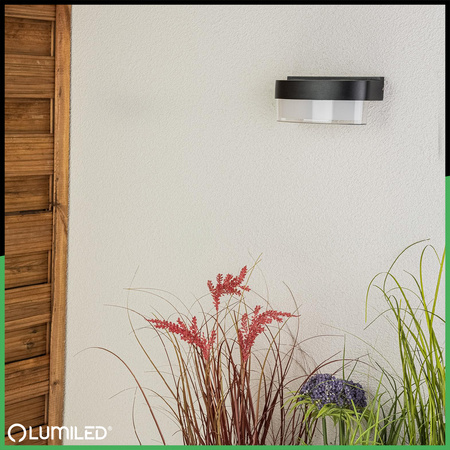 Zahradní nástěnná lampa 5W, 4000K IP54 Teplá bílá Černá SEVIA LUMILED