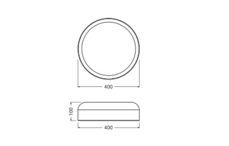 LED Plafond Povrchová stropní lampa 18W 750lm 3000K Teplá hnědá 40cm Dekor Ledvance