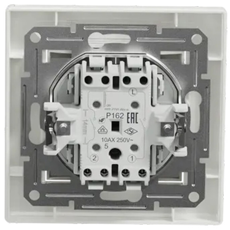 Dvoupólový zapuštěný vypínač Asfora IP20 White Candle Switch